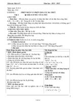 Giáo án môn Đại số lớp 8 hoàn chỉnh