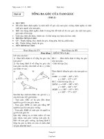 Giáo án môn Hình học 7 - Năm 2010 - 2011 - Tiết 18: Tổng ba góc của tam giác (tiết 2)