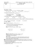 Đề kiểm tra học kỳ II : lớp 9 môn toán Năm học 2010-2011 Thời gian : 90 phút
