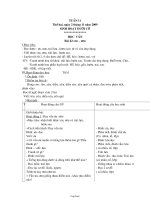Kế hoach bài dạy các môn học lớp 1 - Tuần 11 năm 2009