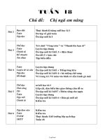 Thiết kế giáo án môn học khối 2 - Tuần 18