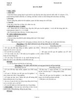 Giáo án lớp 6 môn học Sinh học - Tuần 12 - Tiết 23: Quang hợp