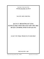 Quản lý bồi dưỡng kỹ năng đánh giá học sinh cho giáo viên tiểu học huyện lâm bình tỉnh tuyên quang 