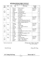 Giáo án các môn lớp 2 - Trường Tiểu học Thị Trấn Di Lăng số 1 - Tuần 15