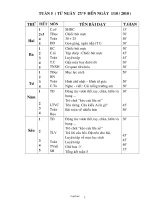 Giáo án các môn học khối lớp 2 - Tuần dạy số 5 năm học 2010
