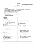 Thiết kế bài dạy tổng hợp lớp 2 - Tuần 6 năm 2012