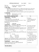 Kế hoạch bài dạy môn: Toán 2 - Tiết 14: Luyện tập