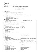 Thiết kế bài dạy các môn học lớp 1 - Tuần 11 năm 2008