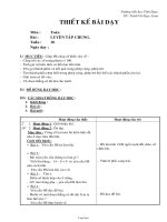 Giáo án môn Toán lớp 2 - Tuần học 18: Luyện tập chung