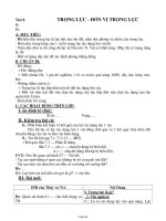 Giáo án môn học Vật lí 6 - Tiết 8: Trọng lực - Đơn vị trọng lực