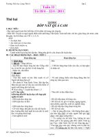 Kế hoạch dạy học khối 2 - Tuần 33 - Trường Tiểu hoc Long Thới A