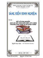 Một số kinh nghiệm giải các bài toán điển hình lớp 4 bằng “phương pháp dùng sơ đồ đoạn thẳng