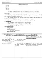 Giáo án môn Hình học lớp 7 - Chương 3: Quan hệ giữa các yếu tố trong tam giác, các đường đồng quy trong tam giác - Tiết 58: Tính chất đường trung trực của đoạn thẳng
