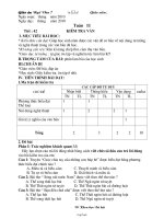 Giáo án môn học Ngữ văn 7 - Tiết 42: Kiểm tra văn