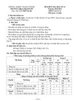 Đề kiểm tra học kỳ II năn học 2010-2011 môn vật lý 6 thời gian: 45 phút