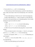 Chuyên đề Số nguyên tố, chính phương - Bồi dưỡng học sinh giỏi lớp 8