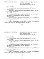 Đề thi học kì I - Năm học 2010- 2011 môn: Lịch sử - khối 9 thời gian: 45 phút (không kể phát đề)