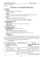 Giáo án Tin lớp 7 bài 4: Sử dụng các hàm để tính toán