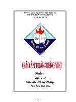 Giáo án Toán, Tiếng Việt lớp 1 - Tuần 6