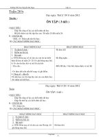 Thiết kế bài dạy lớp 1 - Trường Tiểu học Nguyễn Bá Ngọc - Tuần 28