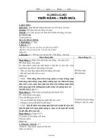 Giáo án Tự nhiên xã hội 1 tuần 29: Trời nắng – trời mưa