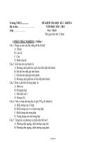 Đề kiểm tra học kì I – khối 6 năm học 2011 - 2012 môn: Vật lí thời gian làm bài 15 phút