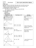 Giáo án môn Hình học 7 năm 2006 - Tiết 66: Ôn tập chương III