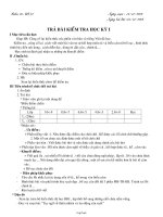 Bài giảng môn học Ngữ văn lớp 7 - Tuần 19 - Tiết 72: Trả bài kiểm tra học kỳ I