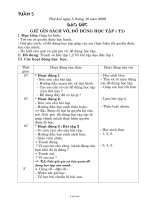 Kế hoach bài dạy môn học lớp 1 - Tuần học 5 năm 2009