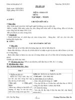 Thiết kế bài dạy các môn học lớp 1 - Tuần 17