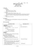 Giáo án Toán - Tiết: Ngày , giờ