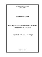 Thực hiện nghĩa vụ thông qua người thứ ba theo pháp luật việt nam 