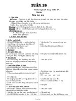 Giáo án dạy các môn khối 1 - Tuần 26 năm 2011