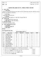 Giáo án Tin học 7 tiết 69: Kiểm tra học kỳ II - Phần thực hành