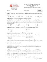 Đề thi thử tốt nghiệp THPT 2021 môn Toán trường iSchool - Hà Tĩnh - TOANMATH.com
