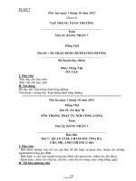 Giáo án dạy học Tuần 6, 7 Lớp 3