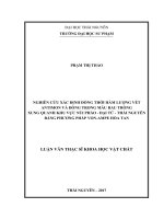 Xác định đồng thời hàm lượng vết antimon và đồng trong rau trồng xung quanh khu vực núi pháo đại từ thái nguyên bằng phương pháp von ampe hòa tan 
