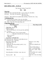 Kế hoạch lên lớp các môn khối 1 - Tuần 16 - Trần thị thu hương