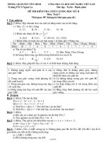 Đề thi kiểm tra chất lượng học kỳ II môn: Toán 7 thời gian: 90 phút (không kể thời gian giao đề)