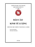 TIỂU LUẬN (KINH tế LƯỢNG) phân tích sự ảnh hưởng của một số yếu tố đến tổng số vụ phạm tội 