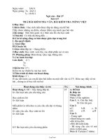 Bài giảng môn học Ngữ văn lớp 7 - Bài 27 - Tiết 117: Trả bài kiểm tra văn, bài kiểm tra tiếng Việt