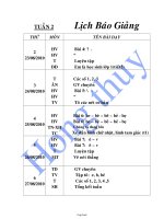 Giáo án giảng dạy môn lớp 1 - Tuần số 2 năm học 2010