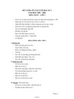 Đề cương ôn tập cuối học kỳ I - Lớp 3