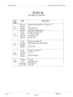 Kế hoạch bài dạy lớp 1 - Dương Thị Thu - Tuần 34