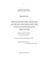 Đánh giá kết quả điều trị rối loạn chuyển hóa lipid ở bệnh nhân tăng huyết áp nguyên phát bằng rosuvastatin
