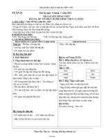 Thiết kế bài dạy tổng hợp các môn lớp 1 năm 2009 - 2010 (buổi chiều) - Tuần 23