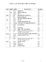 Giáo án các môn học khối lớp 2 - Tuần dạy số 4 năm học 2010