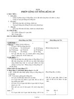 Giáo án Toán 2 tuần 3 tiết 12: Phép cộng có tổng bằng 10