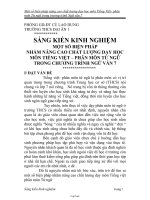 Đề tài Sáng kiến kinh nghiệm một số biện pháp nhằm nâng cao chất lượng dạy học môn tiếng việt – phân môn từ ngữ trong chương trình Ngữ văn 7