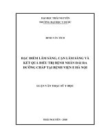 Luận văn thạc sĩ đặc điểm lâm sàng, cận lâm sàng và kết quả điều trị bệnh nhân đái ra dưỡng chấp tại bệnh viện e 